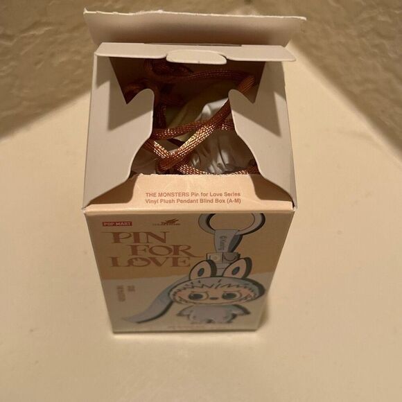 Authentic PopMart Labubu The Monsters Pin for Love Series “F” Yellow Plush Penda - Picture 13 of 14